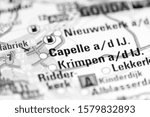 Capelle. Netherlands on a map