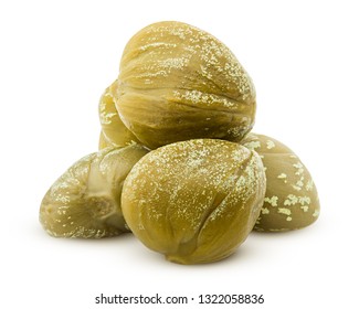 Caper Isolated On White Background, Clipping Path, Full Depth Of Field