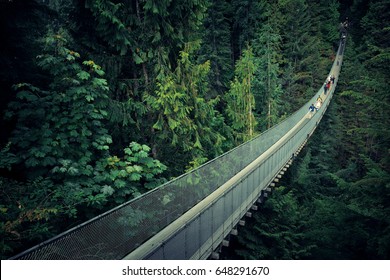 Capilano Suspension Bridge in Vancouver, Canada.
