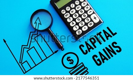 Capital gains is shown using the text