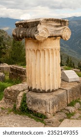 A Capital of an Ionic Column in Delphi Greece
