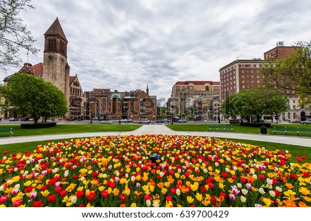 Capitol Building Area in East Capitol Park in Albany, New York