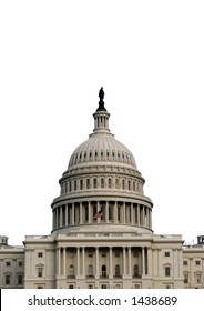 Capitol Building Isolated On White