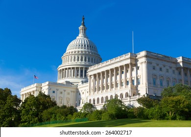 Capitol building Washington DC sunlight day USA US congress - Shutterstock ID 264002717