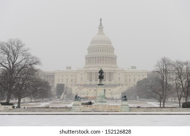 Capitol Building In Winter - Washington DC, United States