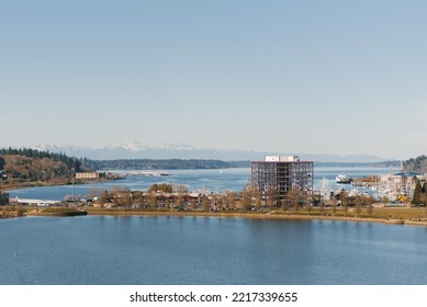Capitol Lake And Puget Sound In Olympia