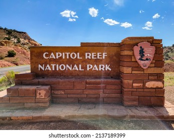 Capitol Reef National Park Entrance Sign