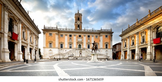 Capitol Square, (Piazza Del Campidoglio) Rome, Italy.