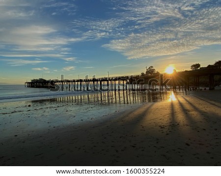 Capitola Beach Pier at sunset