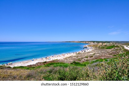 Capo San Marco beach, sardinian beach in Isthmus of San Giovanni Sinis, Cabras, Oristano, Sardinia, Italy