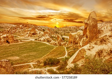 Cappadocia, Turkey. Volcanic rock landscape, Goreme national park. - Shutterstock ID 577258189