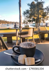 Cappuccino Coffee Break At Riverside Cafe