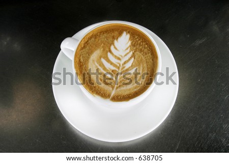 Cappuccino with latte art