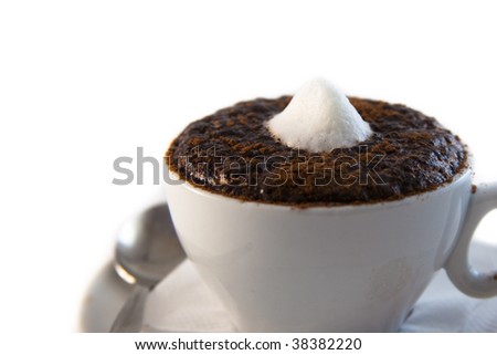 Cappucino cup isolated on white