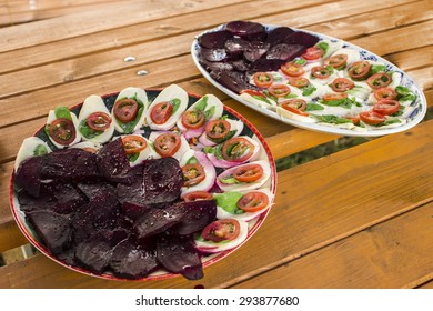 Caprese Salad And Beetroot