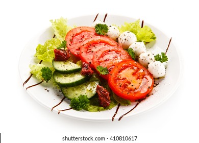 Caprese Salad On White Background 