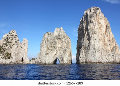 Capri Cave In The Mediterranean Sea, Italy