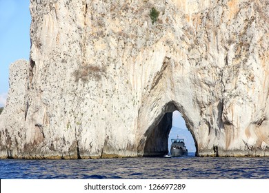 Capri Cave In The Mediterranean Sea, Italy