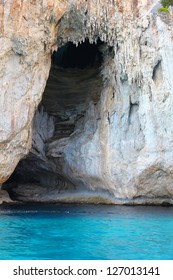 Capri Cave In The Mediterranean Sea, Italy