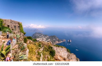 Capri Island. Campaign. Italy. - September 10, 2014: View from Monte Solaro. 