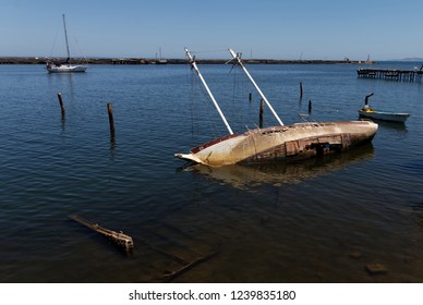 A Capsized Boat In The Mexican Ort