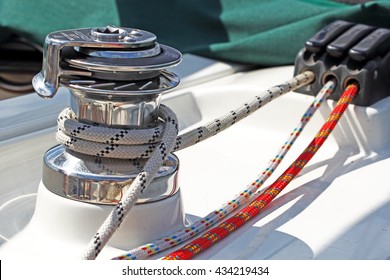 Capstan On Sailing Boat