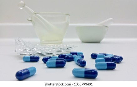 Capsules And Tablets Compounding In The Pharmacy Laboratory