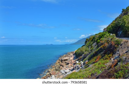 Captain Cook Highway And The Coral Sea Between Cairns And Port Douglas Australia 