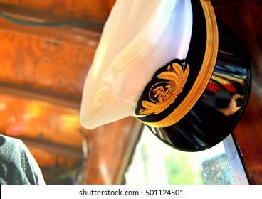 The Captain Hat Hung In The Ship Cabin