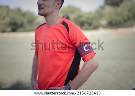 captain's armband in the foreground Foto stock © 