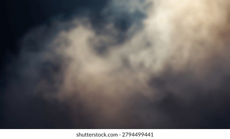 A captivating abstract cloudscape featuring dramatic lighting and intricate textural details. The image showcases a blend of colors and forms, creating a visually stunning and evocative composition.