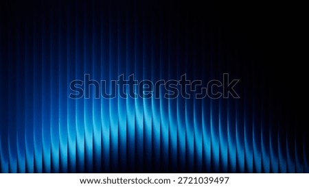 A captivating abstract digital artwork featuring smooth blue gradient waves against a dark backdrop, creating a futuristic and dynamic visual effect.