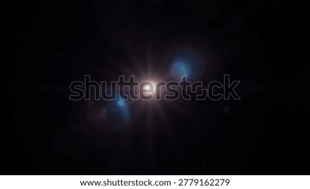 Captivating abstract image featuring a bright light bursting from darkness, showcasing a lens flare effect with vibrant colors and dynamic energy.