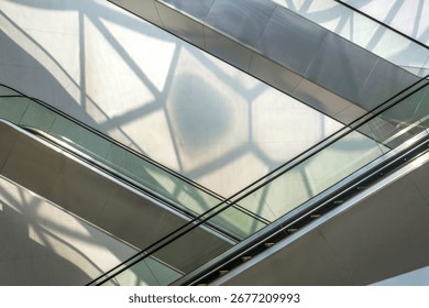Captivating Patterns of Light and Structure in Modern Escalator Design  