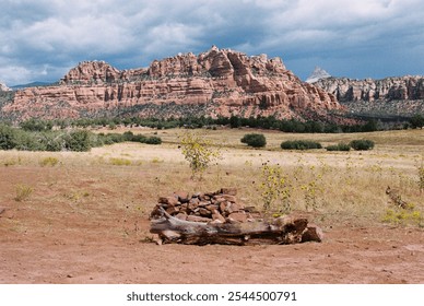 A captivating view of Zion National Park in Utah, blending the vibrant desert landscape with colorful wildflowers in the foreground. The rugged rock formations and red cliffs rise dramatically against - Powered by Shutterstock