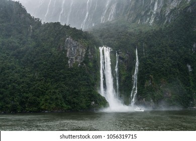 Captured From Balcony Of Cruise Ship, In Milford Sound, New Zealand