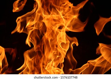 Captured dancing fire through a lens