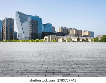 Capturing the Elegant Contrast of Modern Architecture Against a Clear Blue Sky  