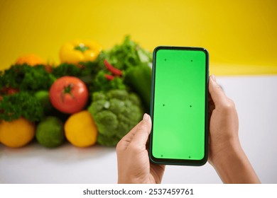 Capturing Fresh Vegetables with a Green Screen Smartphone - Powered by Shutterstock