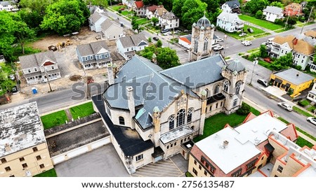 Capturing the immaculate features attributed to a house of worship designated for those that practice Catholicism.