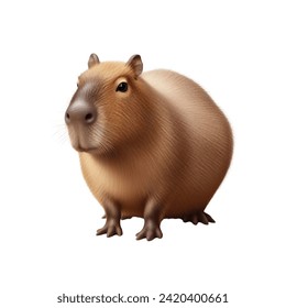 capybara animal on a white background
