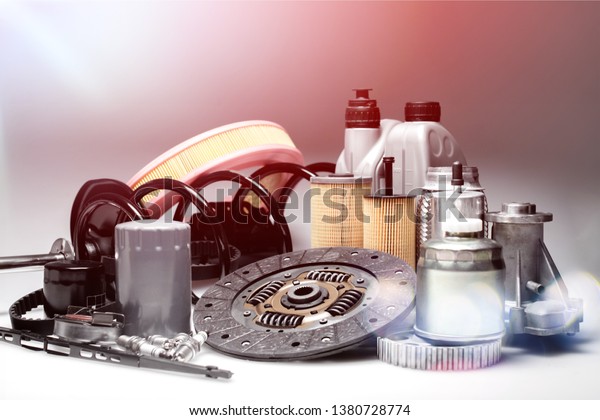 Car accessories\
elements isolated on white
