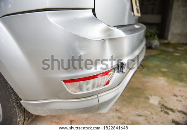 Car accident\
concept / Taillight accident car\
