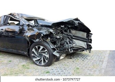 Car of accident damaged at claim the insurance company. Working car repair inspection at damaged of accident. Image with clipping path and style blur focus. - Shutterstock ID 1073797727