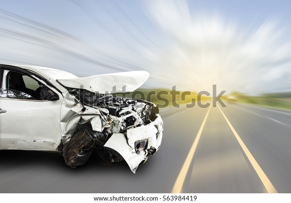 Car Accident Make Front Windshield Cracked Stock Photo (Edit Now) 563984419