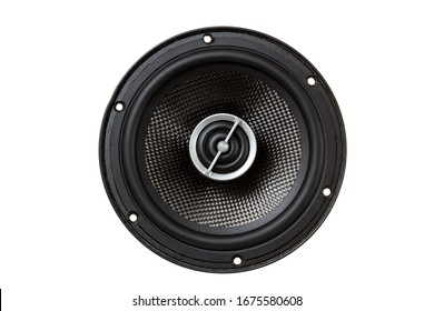 Car Acoustic Speaker Isolated On White Background