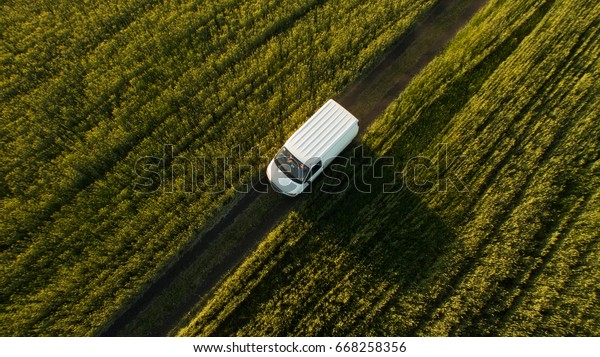 Car in the aerial survey\
field