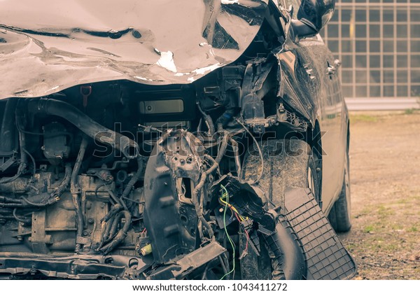 Car after a car\
crash