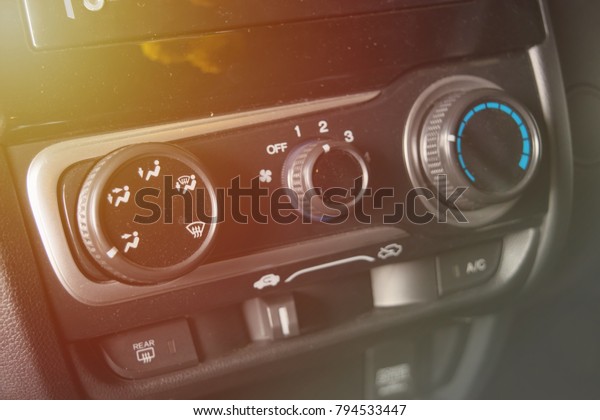 car air condition\
control panel with dust