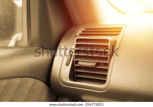 Car air condition\
outlet. Vintage filter